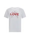 Fiorucci Kissing Angels Love Print Regular T-shirt In White