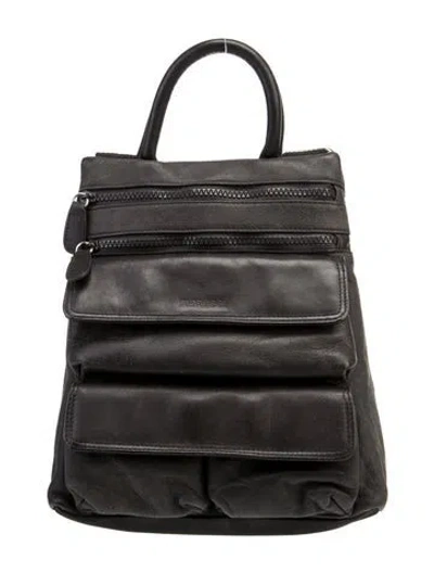 Pre-owned Fiorucci Leather Backpack In Black