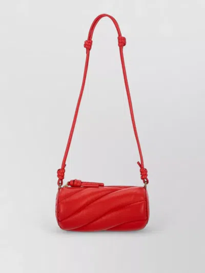 Fiorucci Leather Mini Shoulder Bag In Red
