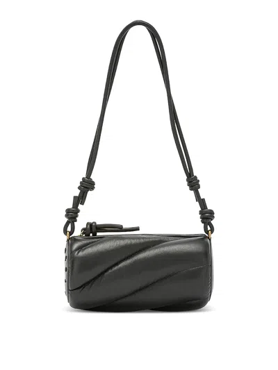 Fiorucci Leather Shoulder Bag In Black