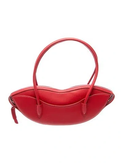 Pre-owned Fiorucci Leather Shoulder Bag In Red