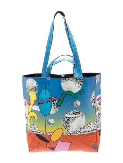 Pre-owned Fiorucci Leather Tote In Blue