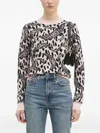 Fiorucci Leopard-jacquard Crew-neck Sweater In Multi