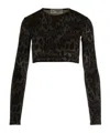 Fiorucci Leopard-print Long-sleeves Top In Black
