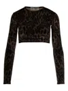 Fiorucci Leopard-print Long-sleeves Top In Brown