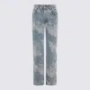 Fiorucci Light Blue Cotton Jeans In Blue