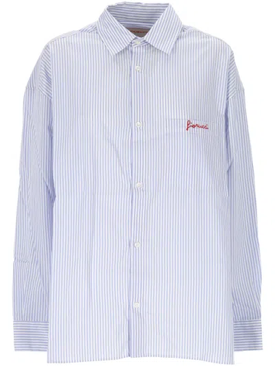 Fiorucci Light Blue Striped Shirt