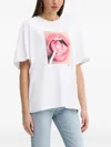 Fiorucci Lips Lollipop Print T-shirt In White