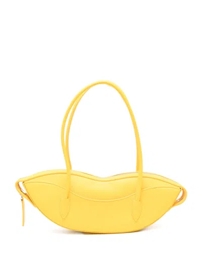 Fiorucci Lips Tote Bag In Yellow
