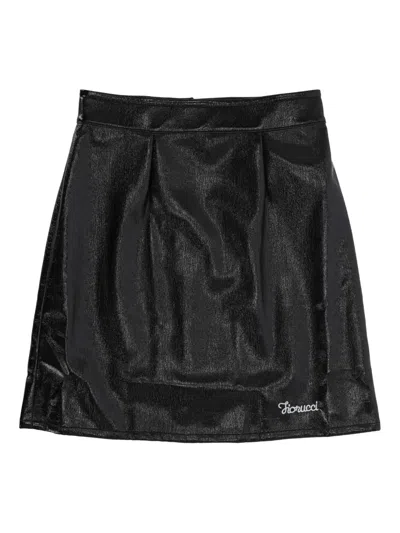 FIORUCCI LOGO-EMBROIDERED MINI SKIRT