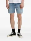 Fiorucci Logo-patch Denim Shorts In Multi
