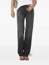 Fiorucci Logo-patch Straight Jeans In Black