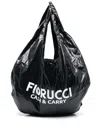 Fiorucci Logo-print Shoulder Bag In Black