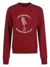 Fiorucci Burgundy Dreaming Of You Print Crewneck Sweatshirt