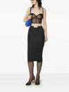 Fiorucci Logo-tag Midi Skirt In Black