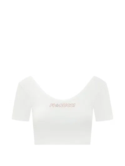 Fiorucci Logo-print Cropped T-shirt In White