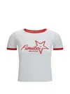 Fiorucci Ultra Team Glitter Star Logo Baby T-shirt In White