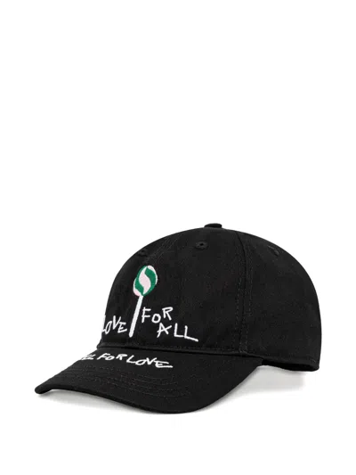 Fiorucci Lollipop-embroidered Baseball Cap In Black
