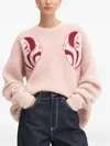 Fiorucci Lollipop-motif Ribbed-hem Sweater In Pink