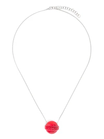 Fiorucci Lollipop-pendant Chain Necklace In Silver