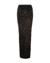 Fiorucci Long Banimalier Velour Brown Skirt In Animal Print