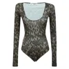 Fiorucci Long-sleeved Bodysuit In Gray