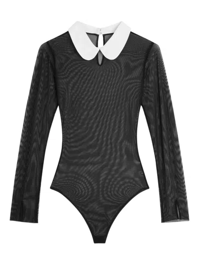 FIORUCCI LONG-SLEEVED SHEER BODYSUIT