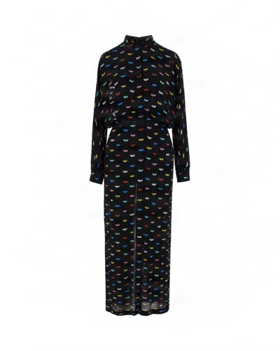 Fiorucci Long-sleeve Printed Shirt Dress In Multi