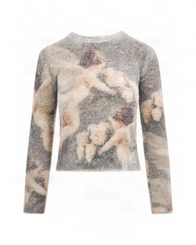Fiorucci Maglione Angeli Bouquet Brown In Gray