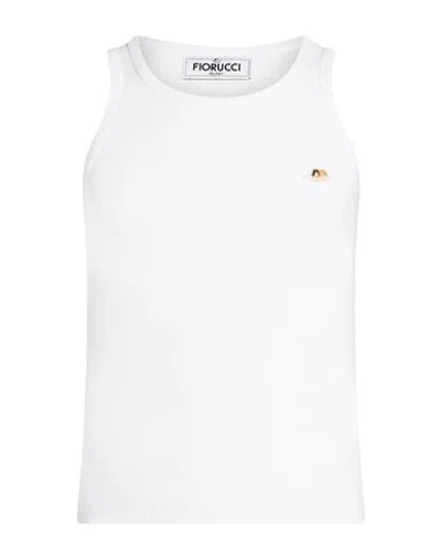 Fiorucci Man Tank Top White Size Xl Cotton