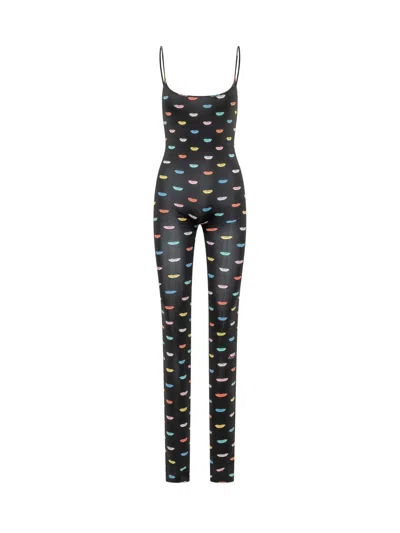 Fiorucci Maxi Jumpsuit In Multicolor