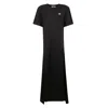 Fiorucci Maxi Short-sleeved Relaxed Dress In Black