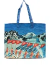 Fiorucci Maxi Winter Waterskiing Tote Bag In Blue