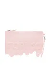 Fiorucci Melted Leather Clutch Bag In Pink
