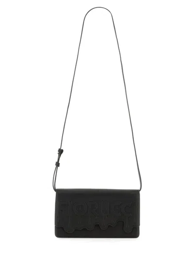 Fiorucci "melted" Shoulder Bag In Black