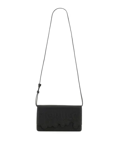 Fiorucci Melted Shoulder Bag In Black