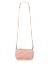 Fiorucci Cylindrical Quilted Micro Mella Bag In Pink