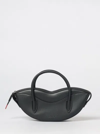 Fiorucci Mini Lips Zip-up Shoulder Bag In Black