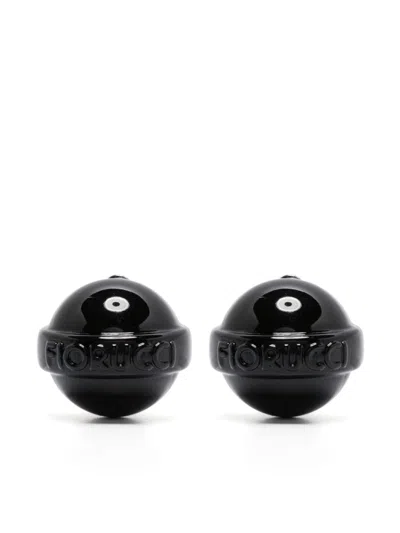 Fiorucci Mini Lollipop Clip-on Earrings In Black