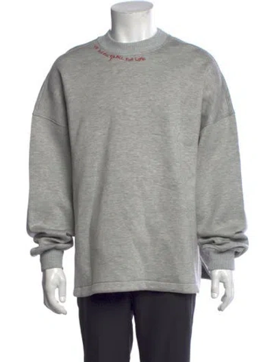 Pre-owned Fiorucci Mock Neck Long Sleeve Pullover In Grey