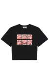 Fiorucci Mouth Print Padded T-shirt In 黑色