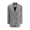 Fiorucci Multicolor Fleece Wool Blazer In Gray