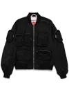Fiorucci Multiple-pockets Bomber Jacket In Black
