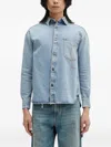 Fiorucci Open-back Denim Shirt In Blue