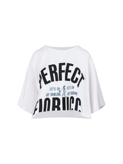 Fiorucci 'perfect' Crop T-shirt In White