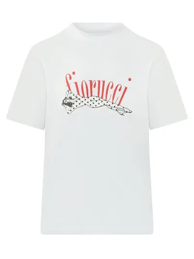 Fiorucci Pin-up Style Graphic T-shirt In White