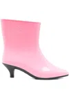 Fiorucci Pointed Kitten Heel Boot In Pink