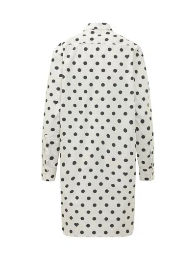 Fiorucci Polka Dot Suit Shirt In White