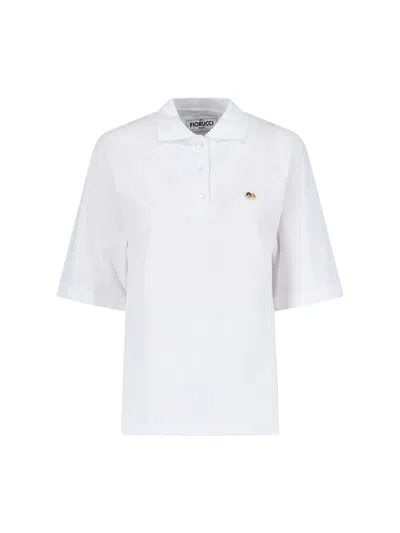 Fiorucci Polo Shirt "angels Patch" In White