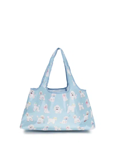 Fiorucci Poodle-print Pvc Hobo Bag In Blue